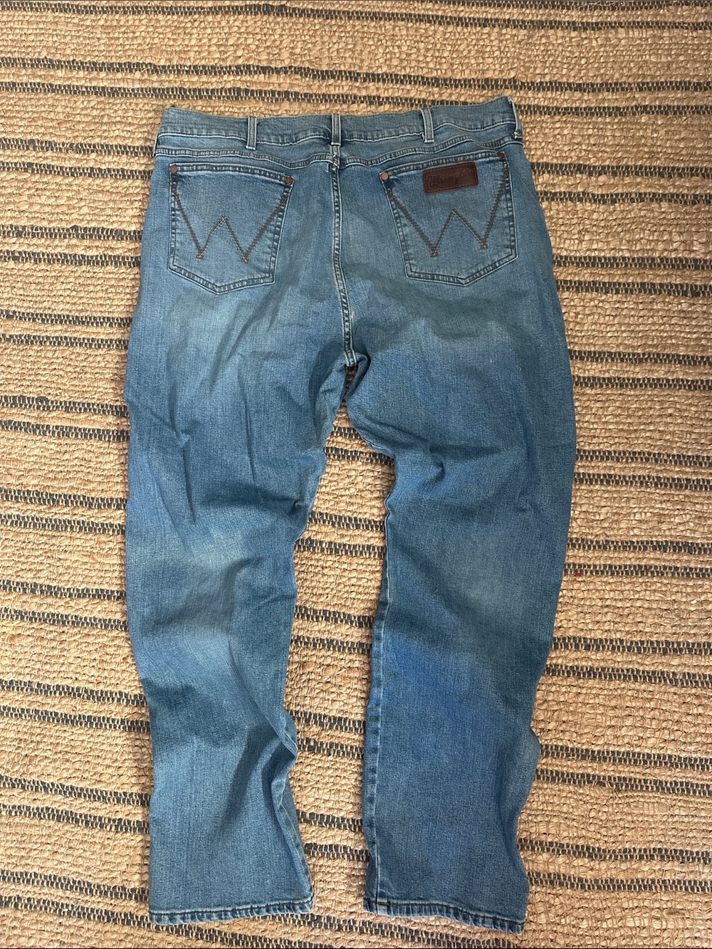 Wrangler Men’s Straight Jeans - Medium Blue Denim